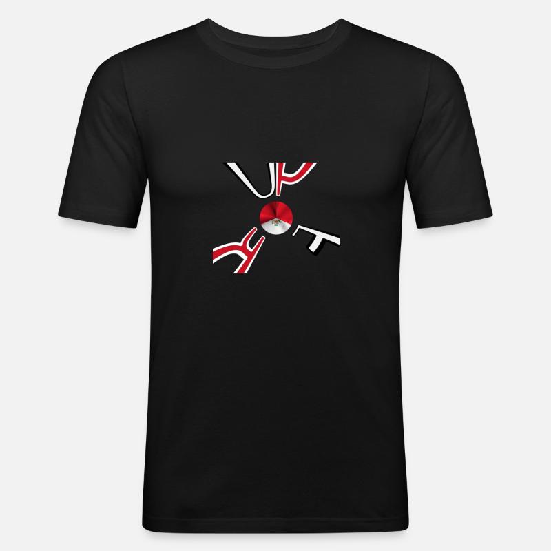 Peru Flagge Lima - Männer Slim Fit T-Shirt - Schwarz