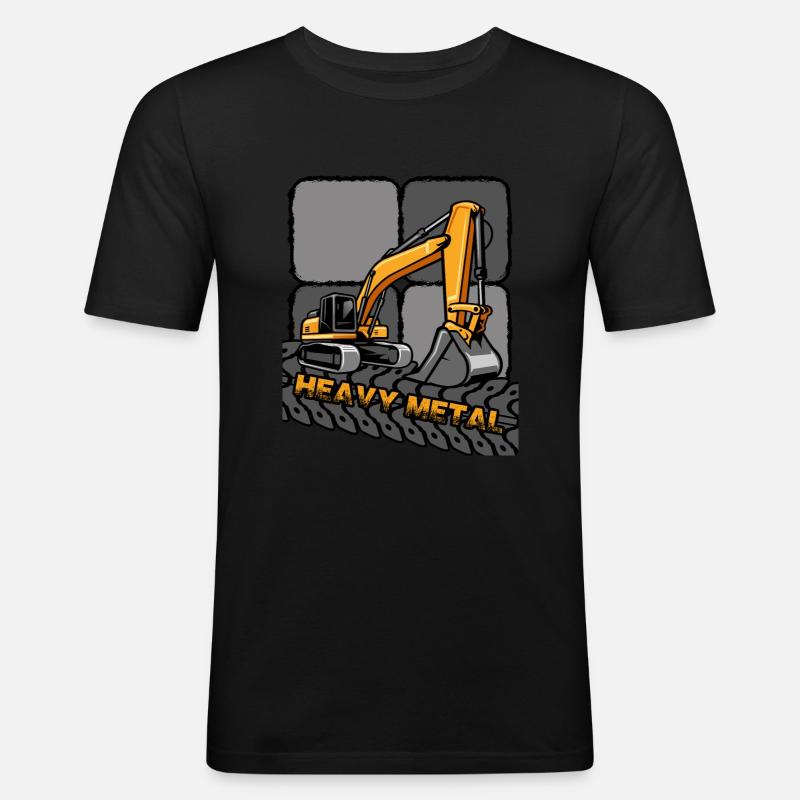Bagger Baggerführer "Digger" Baggerschaufel - Männer Slim Fit T-Shirt - Schwarz