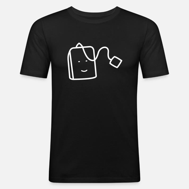 Teebeutel - Männer Slim Fit T-Shirt - Schwarz