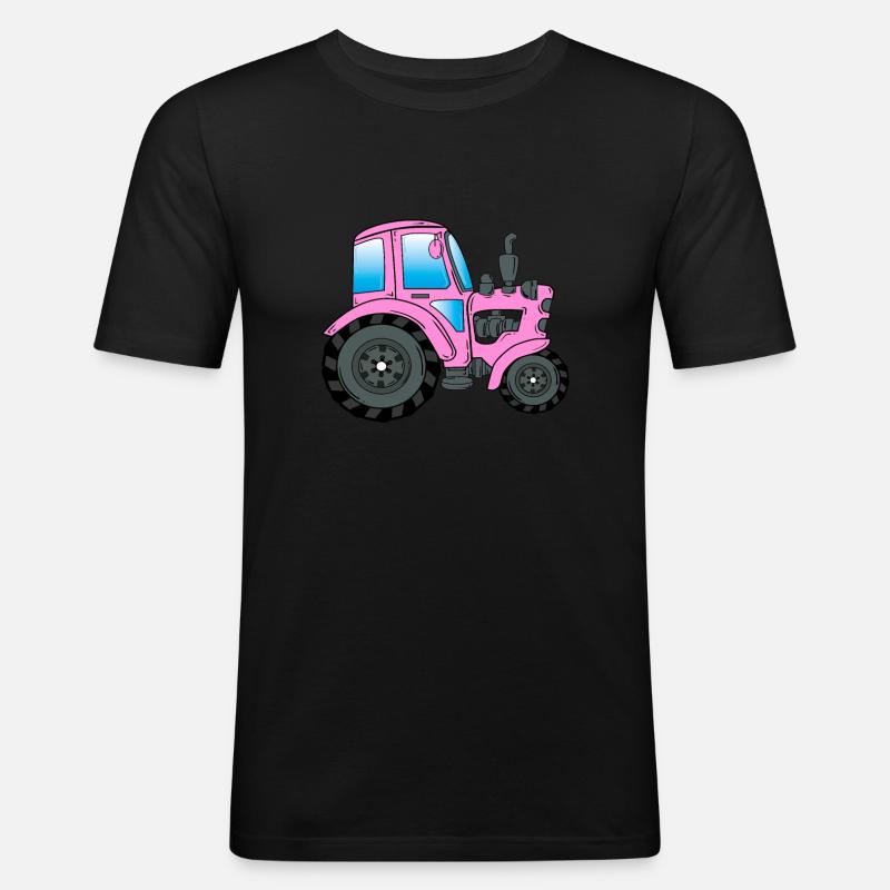 Traktor Trekker Traktorfahrer - Männer Slim Fit T-Shirt - Schwarz