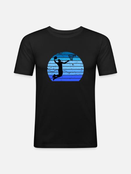 basketball - Men's Slim Fit T-Shirt - black