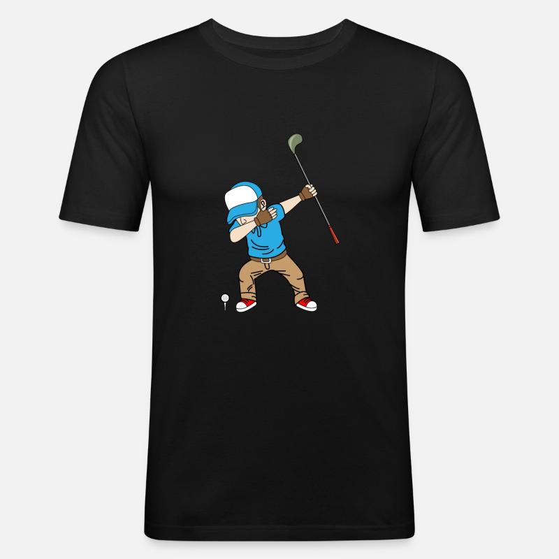 Golf Golfer - Männer Slim Fit T-Shirt - Schwarz