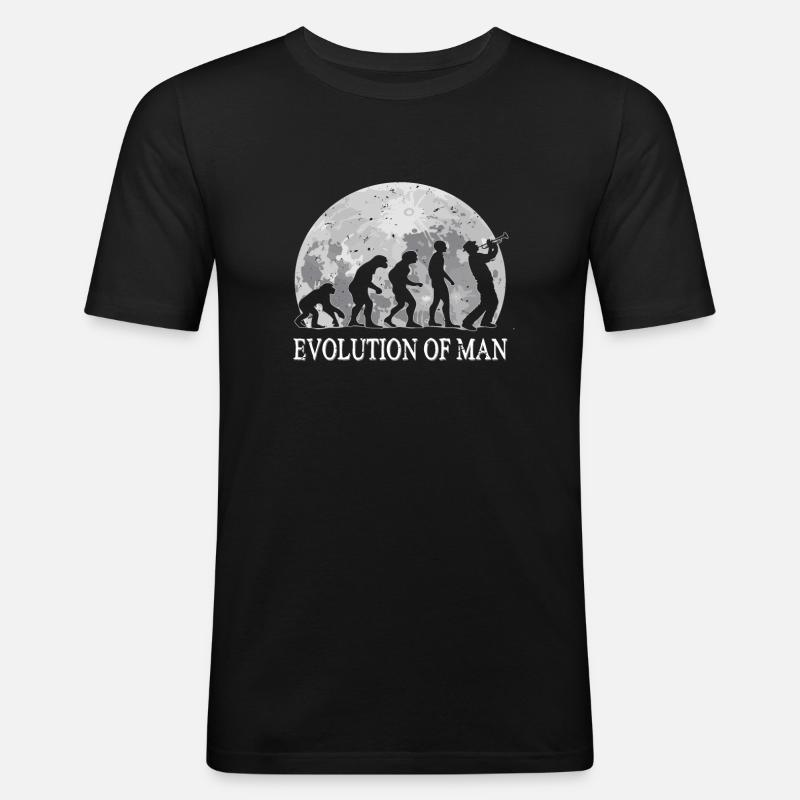 Trompette évolution trompette - T-shirt près du corps Homme - noir