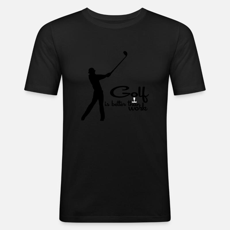 Golf - Männer Slim Fit T-Shirt - Schwarz