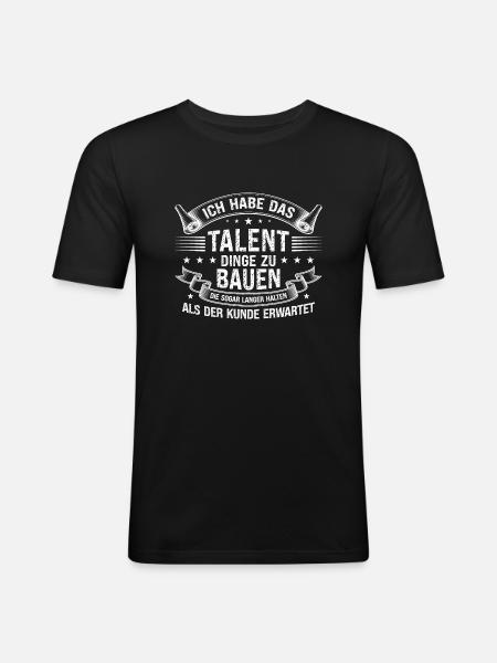 Handwerker Beruf Handwerk Geschenk - Männer Slim Fit T-Shirt - Schwarz