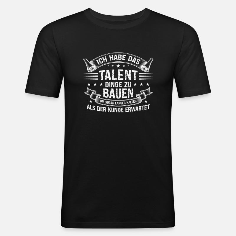 Handwerker Beruf Handwerk Geschenk - Männer Slim Fit T-Shirt - Schwarz