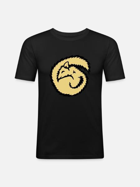 loir animal sleep sleep hibernation - Men's Slim Fit T-Shirt - black