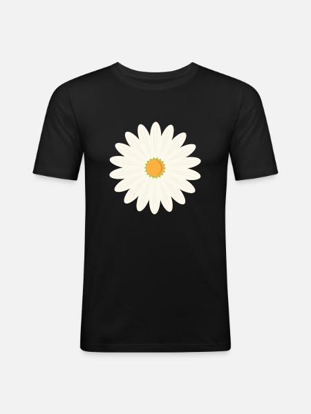 Margerite blossom - Men's Slim Fit T-Shirt - black
