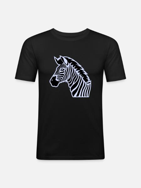 zebra - Men's Slim Fit T-Shirt - black