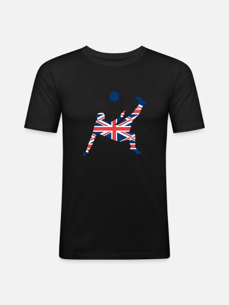 uk soccer - Men's Slim Fit T-Shirt - black