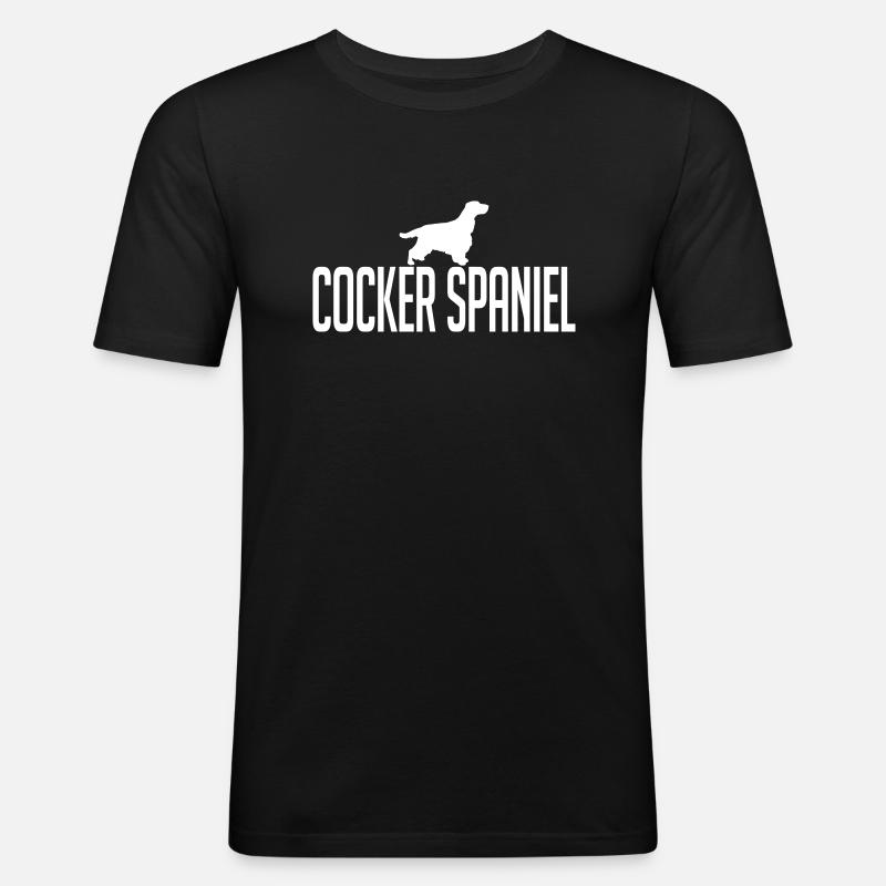 COCKER SPANIEL Hunderasse - Männer Slim Fit T-Shirt - Schwarz