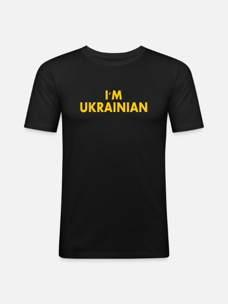 Im ukrainian - Men's Slim Fit T-Shirt - black