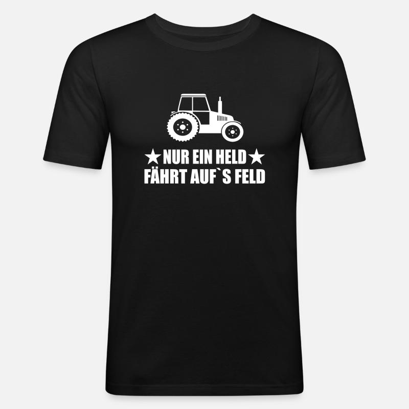 Traktor - Männer Slim Fit T-Shirt - Schwarz