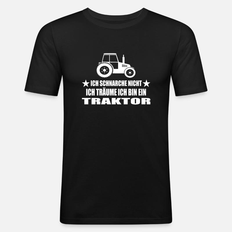 Traktor - Männer Slim Fit T-Shirt - Schwarz