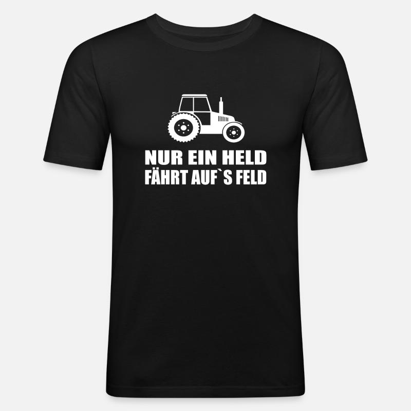 Traktor - Männer Slim Fit T-Shirt - Schwarz