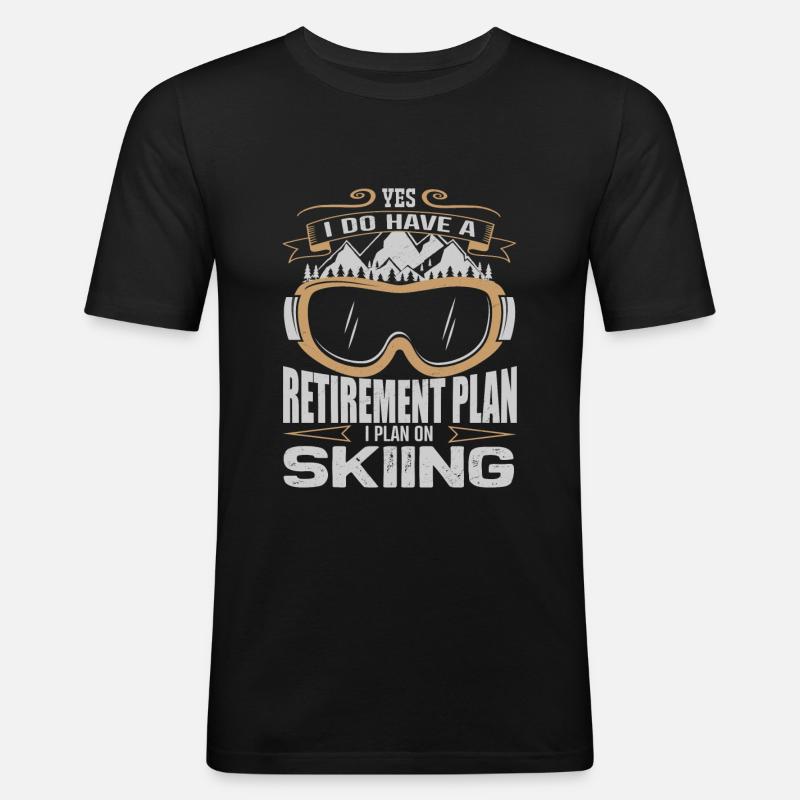 Pension plan - Männer Slim Fit T-Shirt - Schwarz
