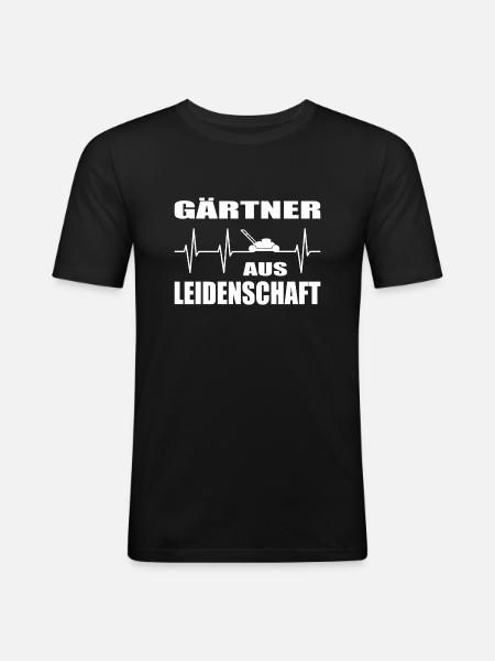 Garten - Männer Slim Fit T-Shirt - Schwarz