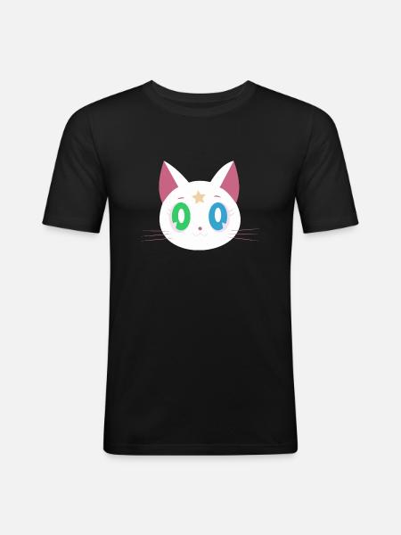 Funny cat - Men's Slim Fit T-Shirt - black
