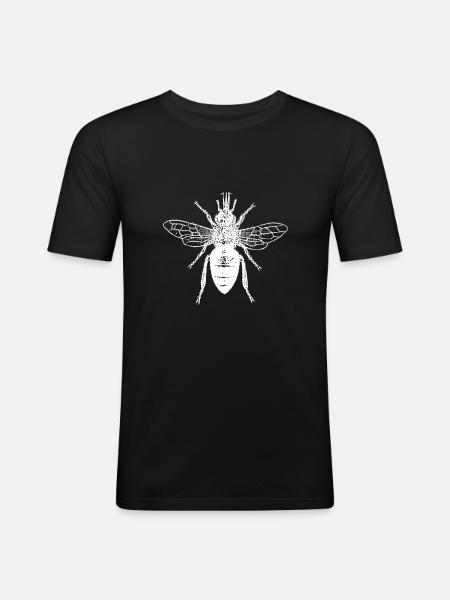 Mega Bee - Digital Bee - Men's Slim Fit T-Shirt - black