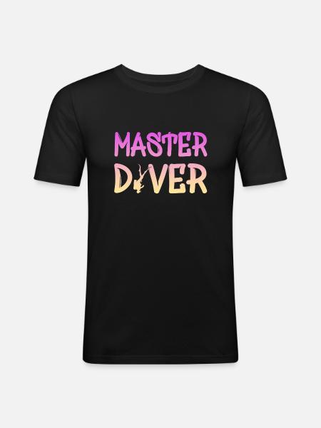 Master Diver - Männer Slim Fit T-Shirt - Schwarz