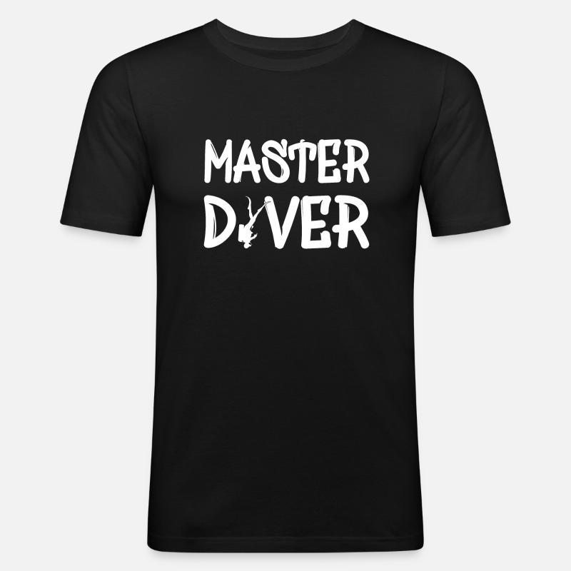 Master Diver - Männer Slim Fit T-Shirt - Schwarz