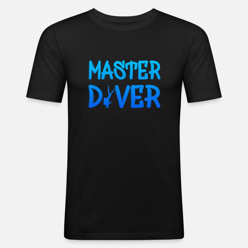 Master Diver - Männer Slim Fit T-Shirt - Schwarz