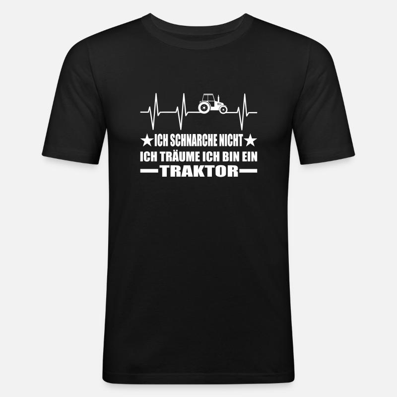 Traktor - Männer Slim Fit T-Shirt - Schwarz