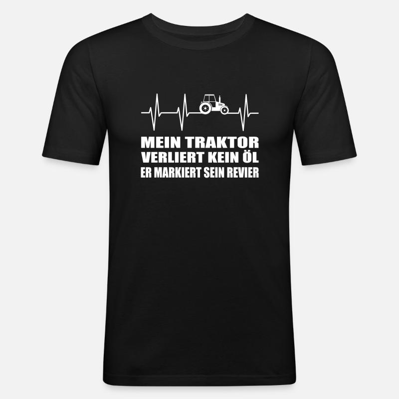 Traktor - Männer Slim Fit T-Shirt - Schwarz