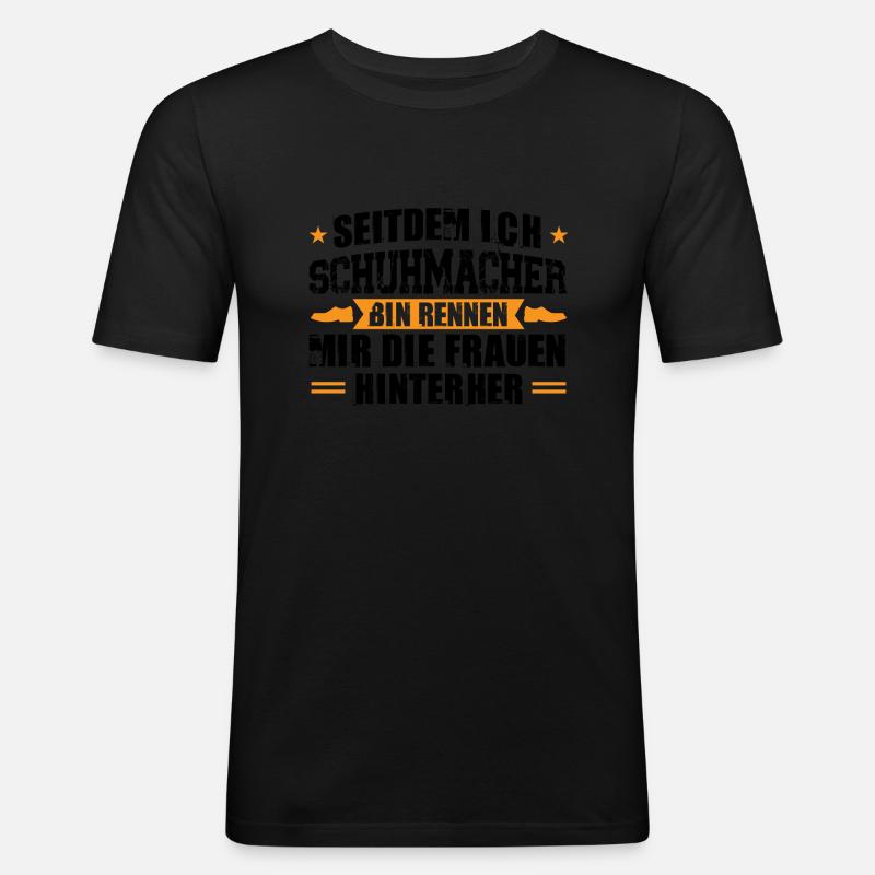 Schuster Beruf Schuhe Geschenk - Männer Slim Fit T-Shirt - Schwarz