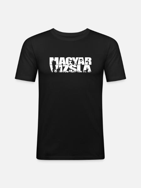 MAGYAR VIZSLA Jagdhund - Männer Slim Fit T-Shirt - Schwarz
