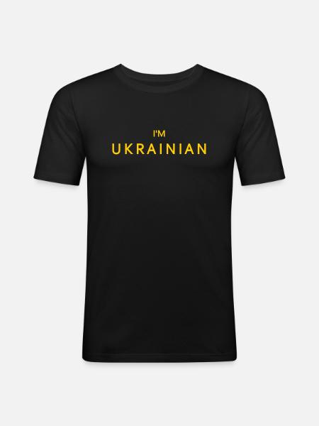 Ukraine - Men's Slim Fit T-Shirt - black
