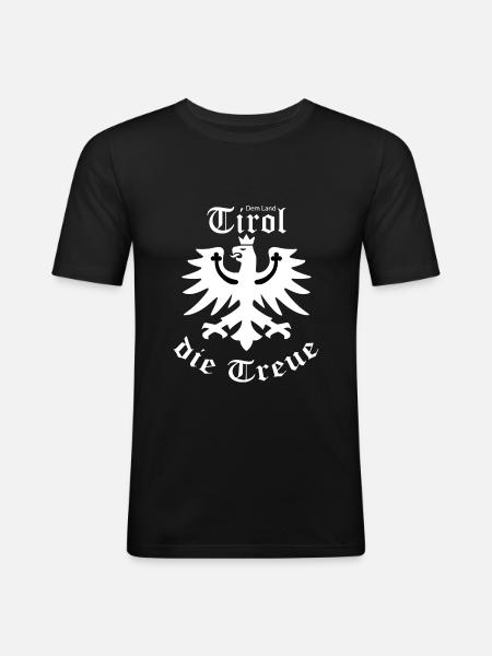 Tirol - Männer Slim Fit T-Shirt - Schwarz