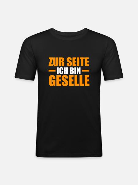Geselle Prüfung Gesellenbrief Geschenk - Männer Slim Fit T-Shirt - Schwarz