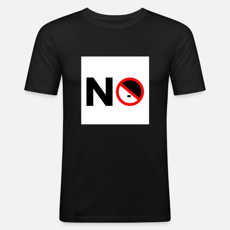 Gegen rechts - Männer Slim Fit T-Shirt - Schwarz