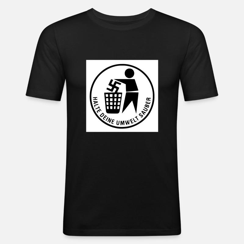 Keep your environment clean - Men's Slim Fit T-Shirt - black