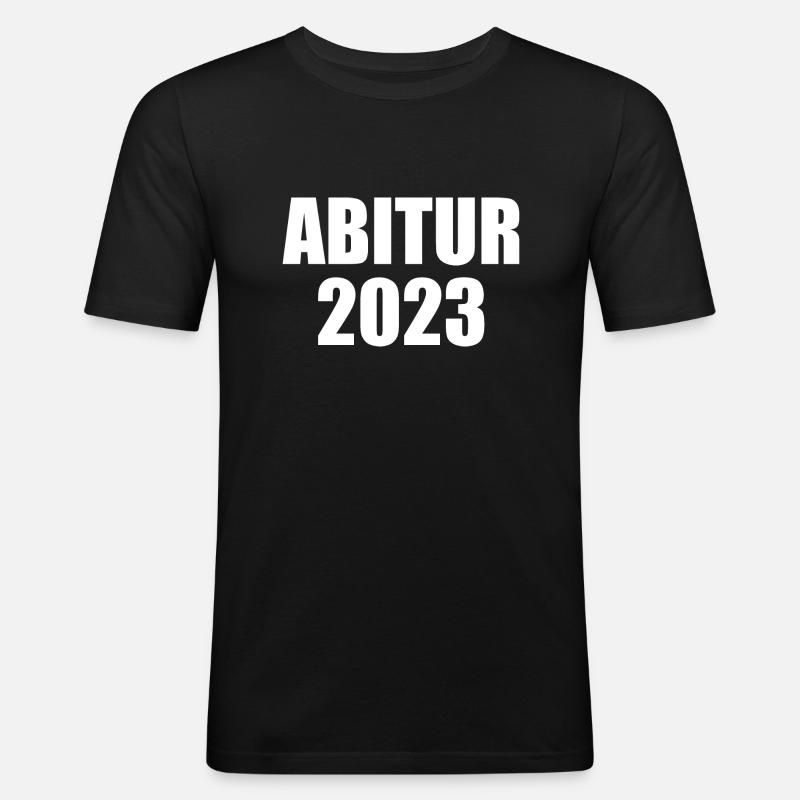Abitur 2023 - Männer Slim Fit T-Shirt - Schwarz