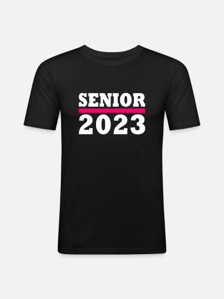 Senior 2023 - Männer Slim Fit T-Shirt - Schwarz