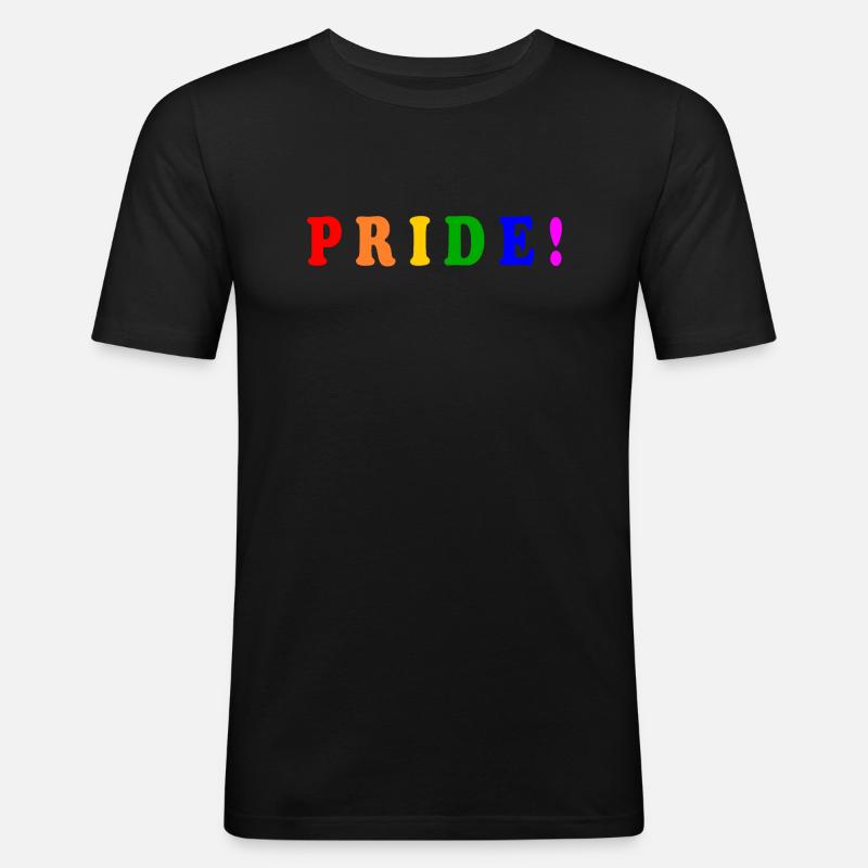 Pride - Männer Slim Fit T-Shirt - Schwarz