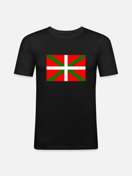Basque flag - Men's Slim Fit T-Shirt - black