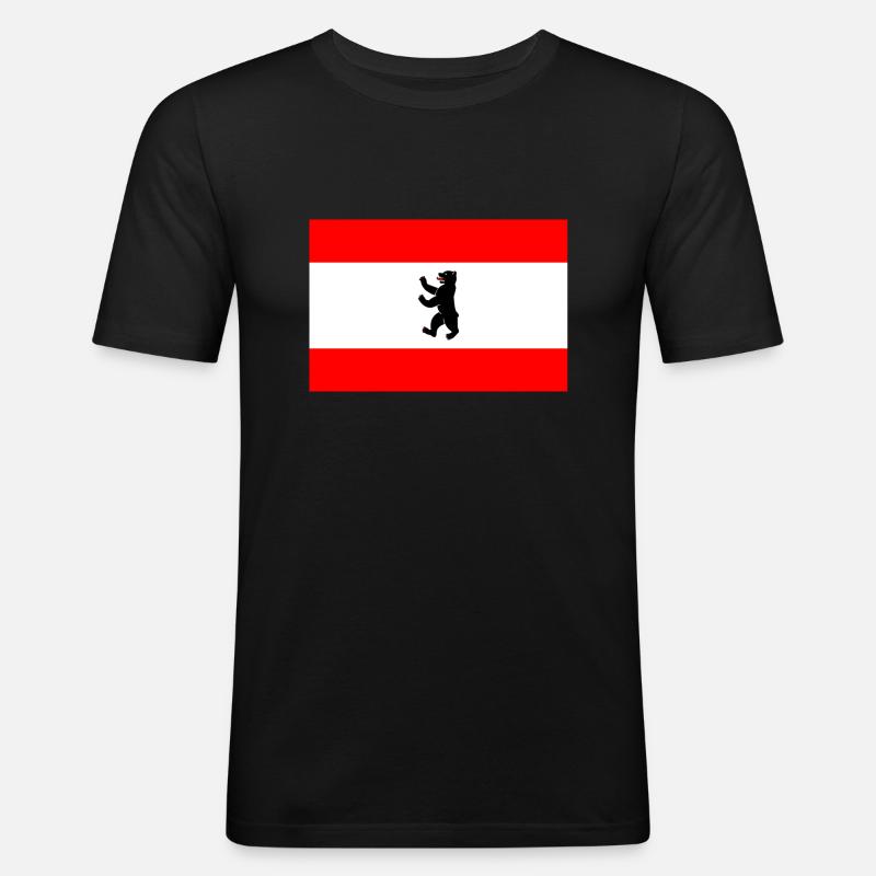 Berlin - Männer Slim Fit T-Shirt - Schwarz