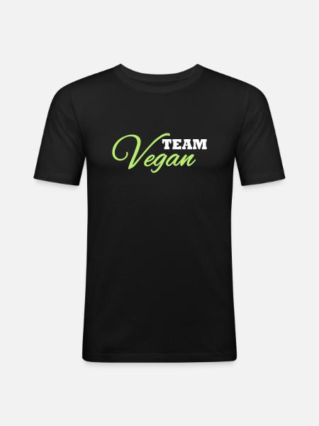 Team Vegan - Men's Slim Fit T-Shirt - black