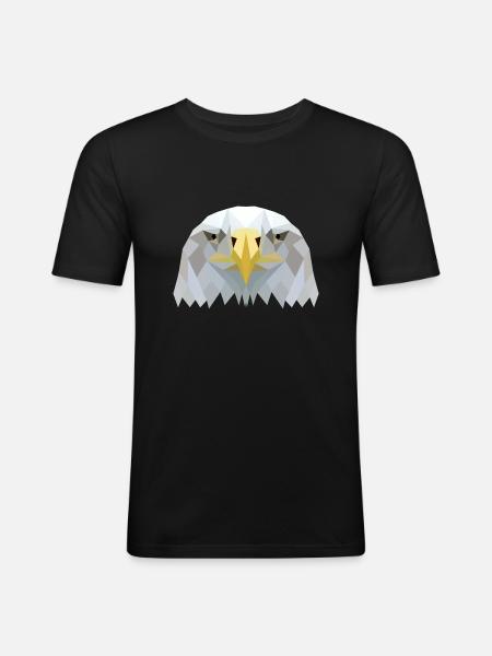 eagle head - Men's Slim Fit T-Shirt - black