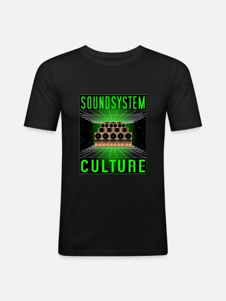 Soundsystem Culture Space - Men's Slim Fit T-Shirt - black