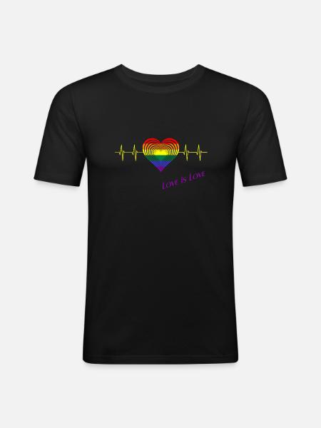 Pride Month - Männer Slim Fit T-Shirt - Schwarz