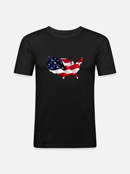 United States - Men's Slim Fit T-Shirt - black
