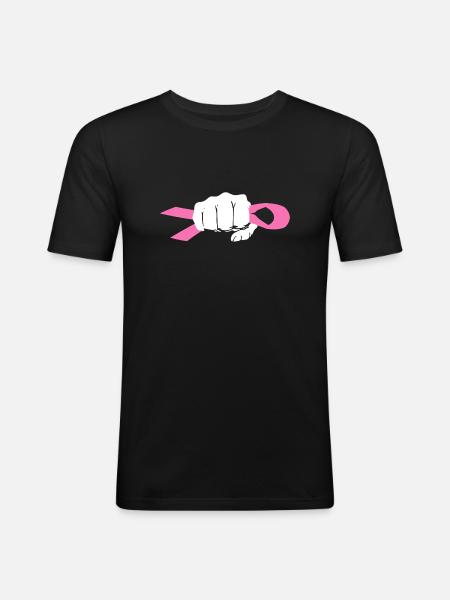 KAMPF-KREBS-SHIRT - Männer Slim Fit T-Shirt - Schwarz