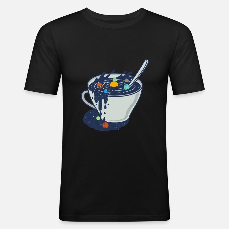 Galaxy Mug / Planeten Sonnensystem Geschenkidee - Männer Slim Fit T-Shirt - Schwarz