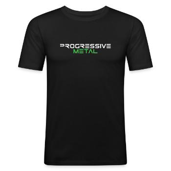 Progressive Metal | Rock, Musik, Gitarre - Männer Slim Fit T-Shirt - Schwarz - Vorne - Nik (191cm)