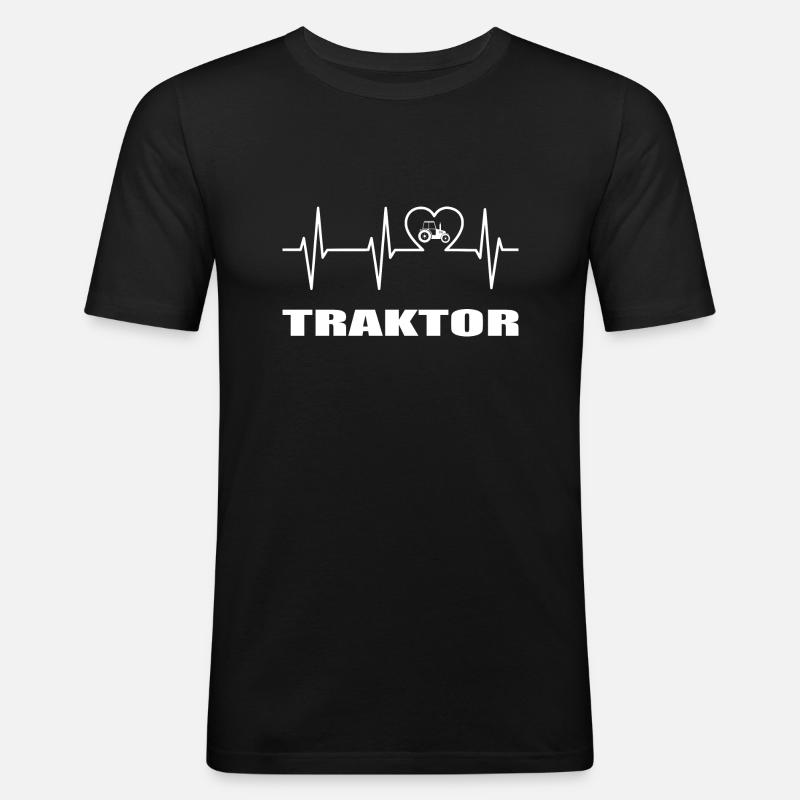 Traktor - Männer Slim Fit T-Shirt - Schwarz