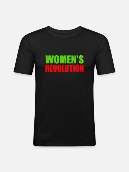 Womens revolution - T-shirt près du corps Homme - noir